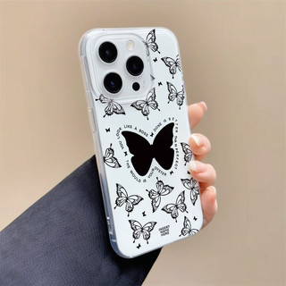 Glossy imd Beautiful Life Butterfly Illustration Casing Cho iPhone 16 15 14 13 12 11 Pro Max XR X XS