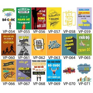 39K. Tranh động lực, văn phòng, tranh phòng khách, trang châm ngôn trang trí phòng học, Slogan truyền động lực làm việc.