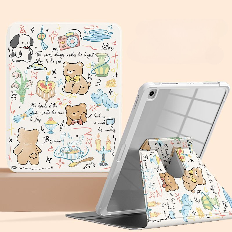 Ốp lưng máy tính bảng cho Samsung Galaxy S9 FE + S10 FE + S10ULTRA Tab S6 lite 2024 S7 + / S8 + / S7FE A9 + Tab A7 lite 8.7inch Vỏ bảo vệ hoạt hình dễ thương