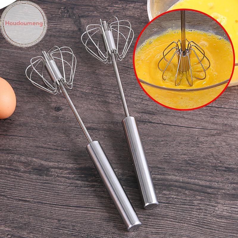 Máy đánh trứng bằng thép không gỉ Hodou 304 Máy đánh trứng bán tự động Máy trộn tay tự xoay Máy khuấy trứng Phụ kiện nhà bếp Dụng cụ trứng VN