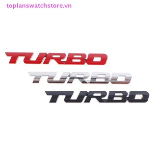 Toplanswatchstore 3D Kim Loại Chữ Turbo Xe Máy Biểu Tượng Huy Hiệu Miếng Dán Trang Trí Bên VN