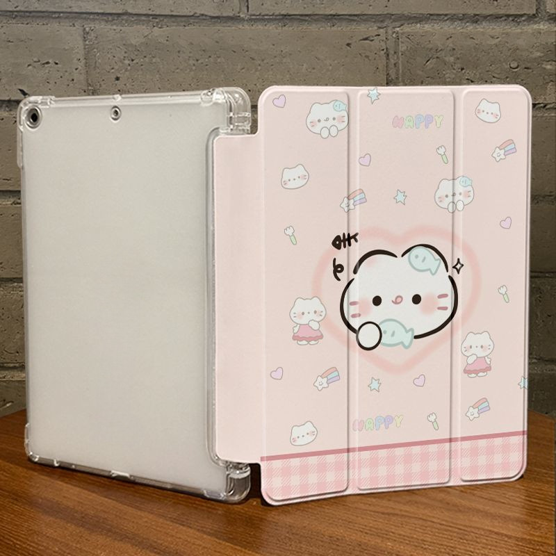 Ốp Bảo Vệ Cho iPad Gen7 / 8 / 9th Gen5 / 6 Mini4 / 5 / 6 Air5 / 6 / 7 pro 12.9 2024 pro11 2025 A16 gen11th 10th air 11 inch Air1 / 2 air 13 inch Phim Hoạt Hình Dễ Thương Trong Suốt Vỏ Máy Tính Bảng