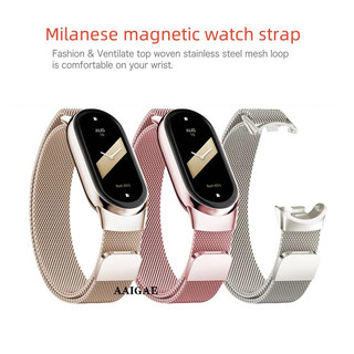 Dây đeo thể thao bằng thép không gỉ cho Xiaomi Mi Band 10 Milan Vòng lặp từ tính Tương thích với Miband 10 NFC