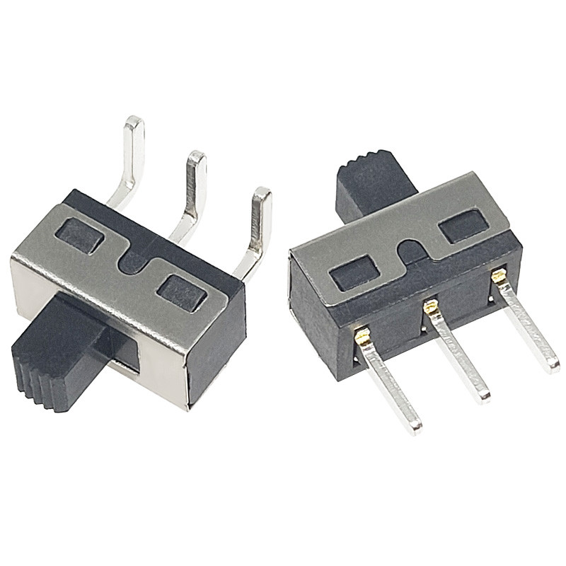 SS12D10 Công tắc chuyển đổi D06 / D11G5 Chân thẳng cong 3 chân 2 bánh Công tắc trượt dọc 1P2T Dòng điện cao