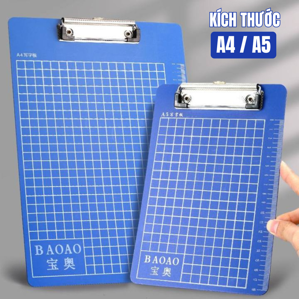 Bìa Trình Ký A4/A5 Chống Nước - Bảng Kẹp Tài Liệu Dẻo Dai, Kèm Ô Ly, Thích Hợp Bản Vẽ & Ghi Chú