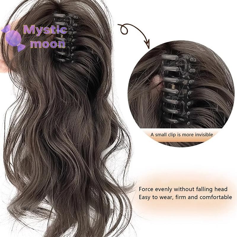 [Huyền bí] Kẹp móng vuốt tổng hợp Phần mở rộng tóc đuôi ngựa Tóc ngắn xoăn tự nhiên đuôi giả dành cho nữ Đuôi ngựa nổi bật Móng vuốt tóc [Mới]