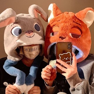 Ấm áp sang trọng mũ Judy Nick cáo sang trọng mũ nữ mùa thu đông ấm áp cặp đôi dễ thương di chuyển tai bịt tai dày