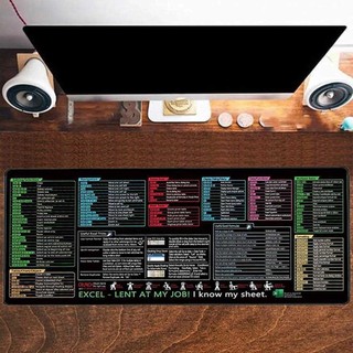Excel Shortcuts Cheat Sheet Mouse Pad Giant Desk Mat 600x300mm Mouse Pad
