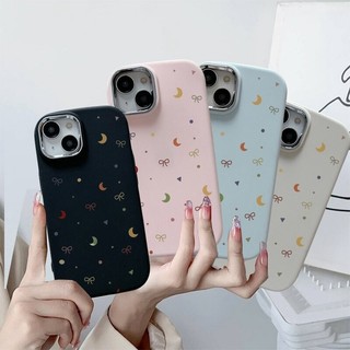 Ốp Lưng Ngôi Sao Nơ Dễ Thương Cho OPPO Reno 12F 11F 5G 4 7 Pro 6 8 8T 5 6 Lite 5F 5Z 6Z 7Z 8Z 2F A3 Pro A3X A3 A78 A98 5G A57 A77 A58 A38 A18 Vỏ Mạ Kim Loại Họa tiết ống kính INS Chống sốc