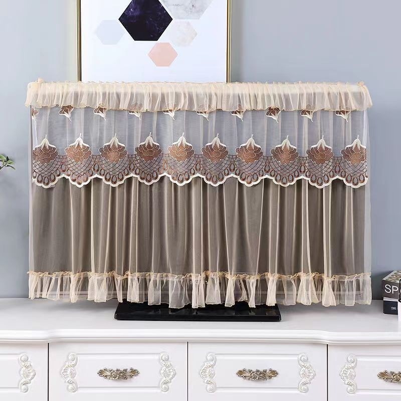 Rèm tivi chống bụi,vải che bụi cao cấp,trang trí ti vi, decor tivi, tấm phủ che tivi,32 inch