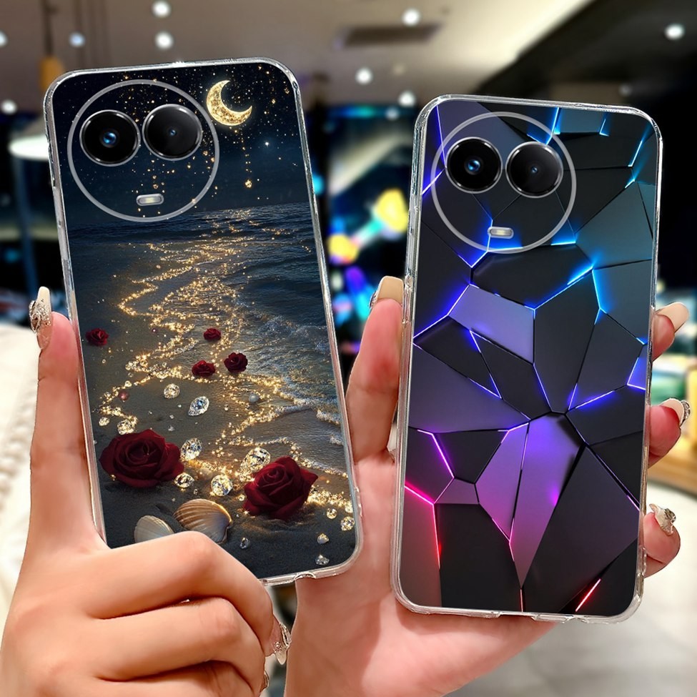 Trong Suốt Cho Realme V50 RMX3783 V50s RMX3781 Dành Cho Realme V50 Ốp Lưng Bướm Sang Trọng Tình Yêu Thời Trang Hoa Thoáng Mát Đẹp Trai Sư Tử Sơn