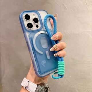 Ốp điện thoại TPU chống sốc từ tính 3 trong 1 cho iPhone 16 Pro Max 15 14 13 12 11 Pro Max 14Plus 15Plus 16Plus có giá đỡ thẻ và dây buộc