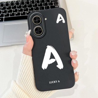 Ban Đầu Họa Tiết Chữ Cái Vỏ Cho Xiaomi Redmi A5 NFC Vỏ Điện Thoại Camera Bảo Vệ Mặt Sau Chống Sốc Mềm Mờ Silicon TPU