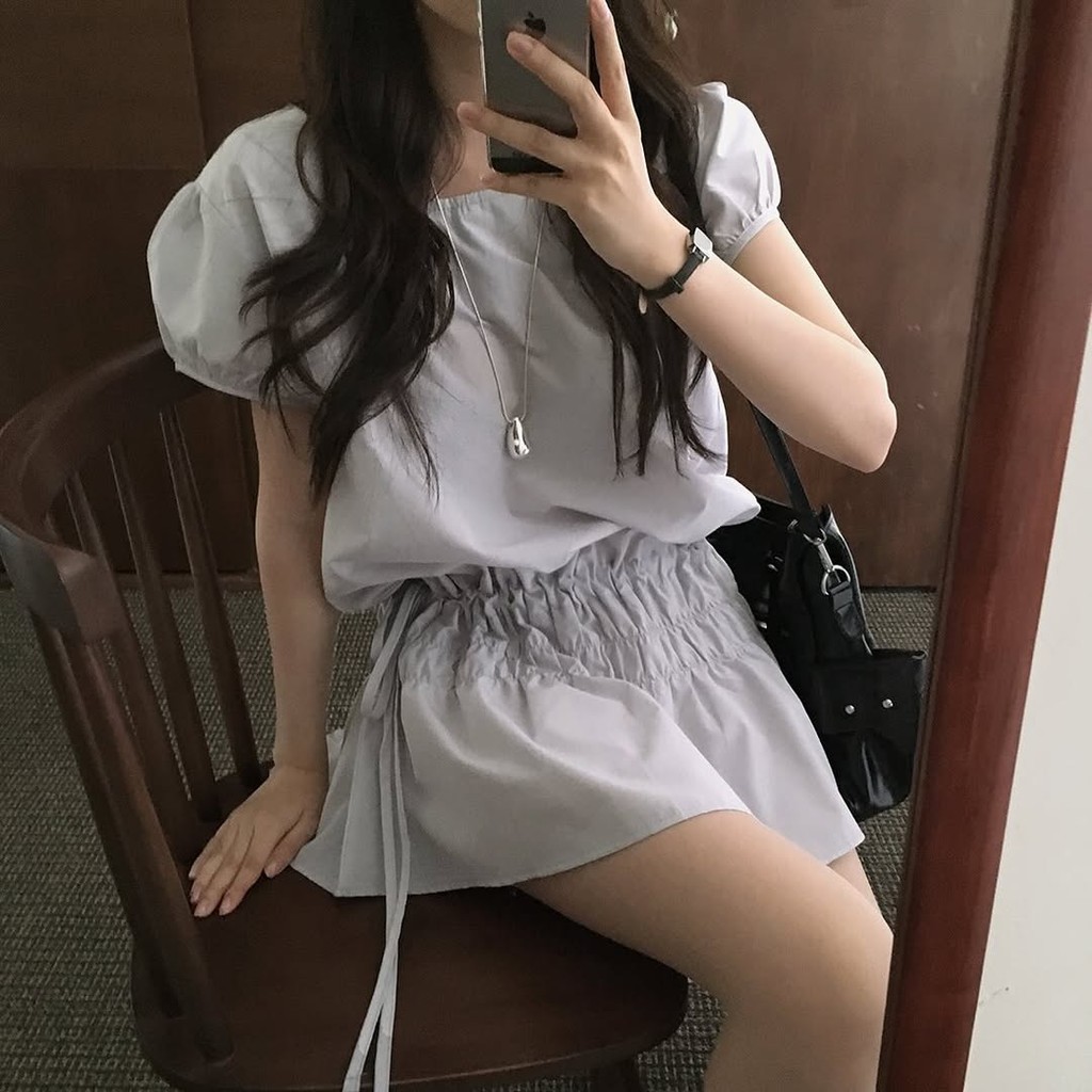 Thiết kế dây rút co giãn thông thường phong cách Hàn Quốc