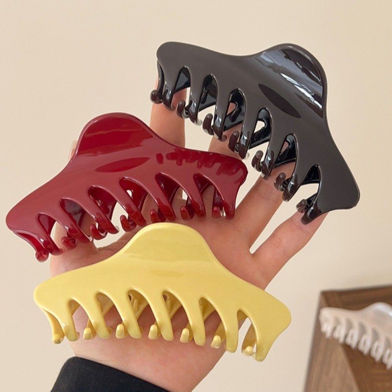 11cm Retro Acrylic Thời Trang Kẹp Tóc Kẹp Mũ Phụ Kiện Cho Nữ