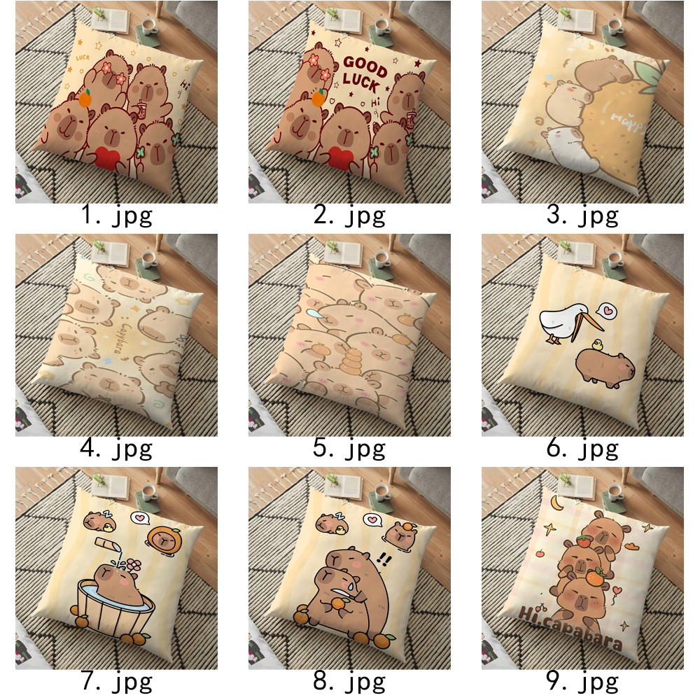 Vỏ gối Capybara Throw Vỏ gối in một mặt (Không có lõi)
