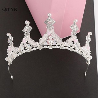 Nhà Máy Thời Trang Lãng Mạn Nhiều Màu Công Chúa Tiaras Vương Miện Cho Nữ Cô Gái Thời Trang Prom Vương Miện Tiệc Cưới Phụ Kiện Tóc QrhYK