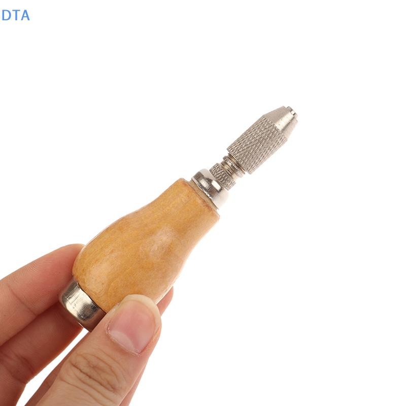 [Dta] Dụng cụ trang sức DIY Đồ trang sức Pin Vise Vice Tay cầm bằng gỗ với 2 Chuck Bộ dụng cụ khoan gói dây xoắn PO