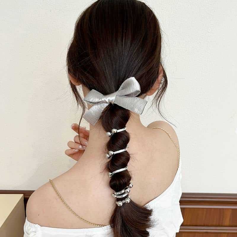 [Hướng dương]dây treo điện thoại Dây buộc tóc nơ bạc