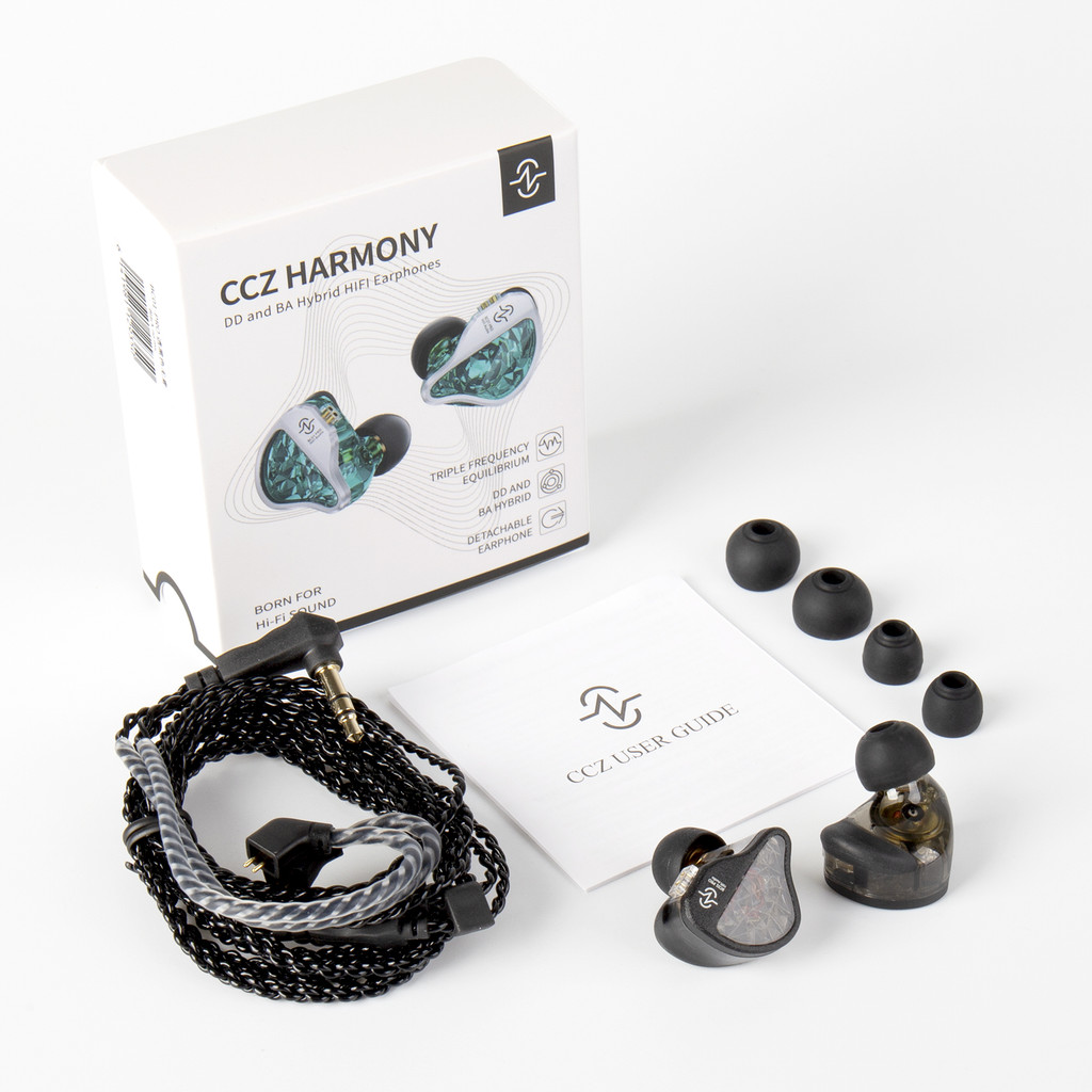 Cxz BC01 PRO DD & BA Tai nghe có dây lai Màn hình trong tai Tai nghe HiFi IEM có OFC có thể tháo rời cho nhạc sĩ
