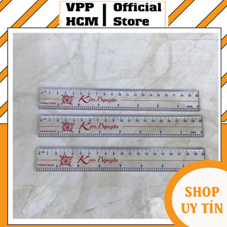 [5 Cây] Thước Kim Nguyên, Thước Kẻ Nhựa Cứng Kim Nguyên, Thước In Rõ Nét, Độ Bền Cao