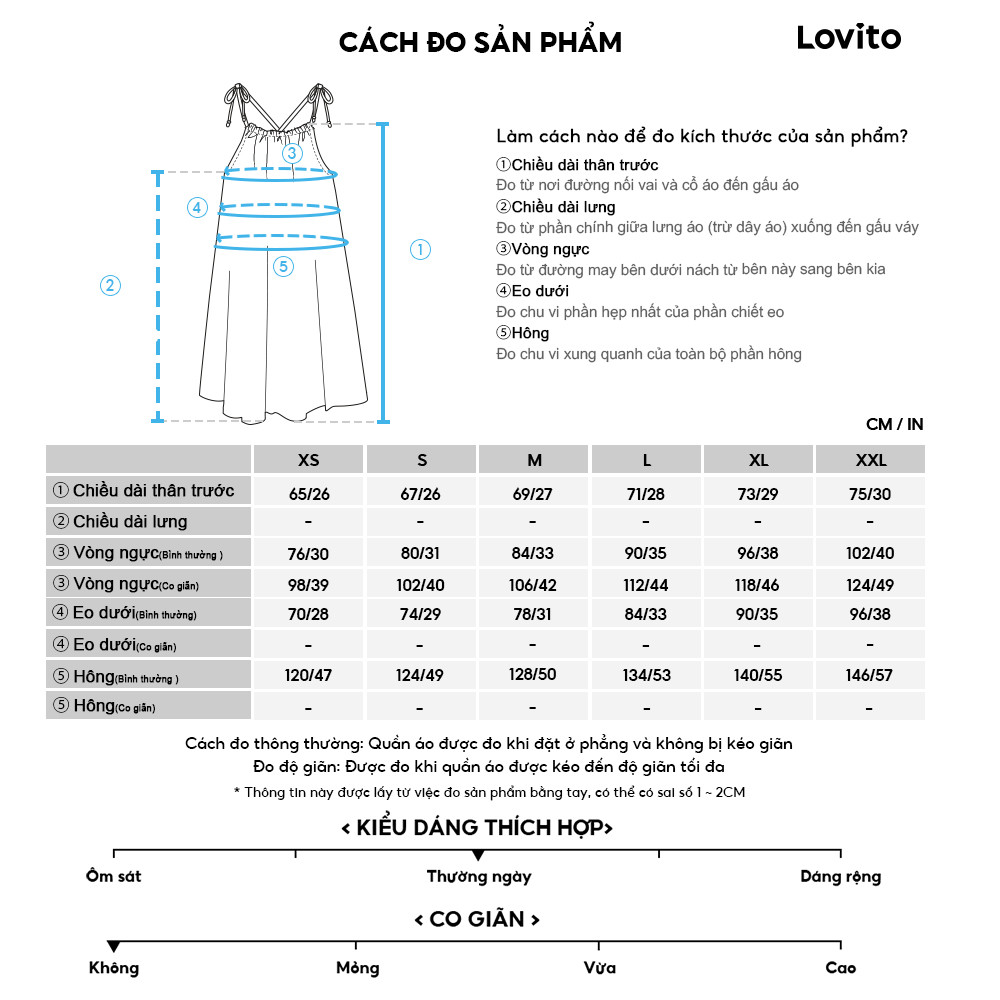 Ảnh Đầm Lovito họa tiết chấm bi phong cách thường ngày cho nữ LNA65350 4