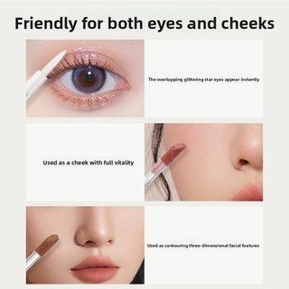 UNNY CLUB Liquid Eye Shadow Matte Sequin Glitter Powder Pearly Fine Long lanh Cowherd Lying Silkworm Base Màu sắc tự nhiên Rendering Liquid Eye Shadow