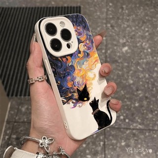 Ốp điện thoại thời trang độc đáo được sơn màu đen sáng tạo Thích hợp cho iPhone 16promax 15pro 12promax 16pro 15plus 14plus 13promax 12pro 11 xsmax 7plus Vỏ điện thoại chống sốc