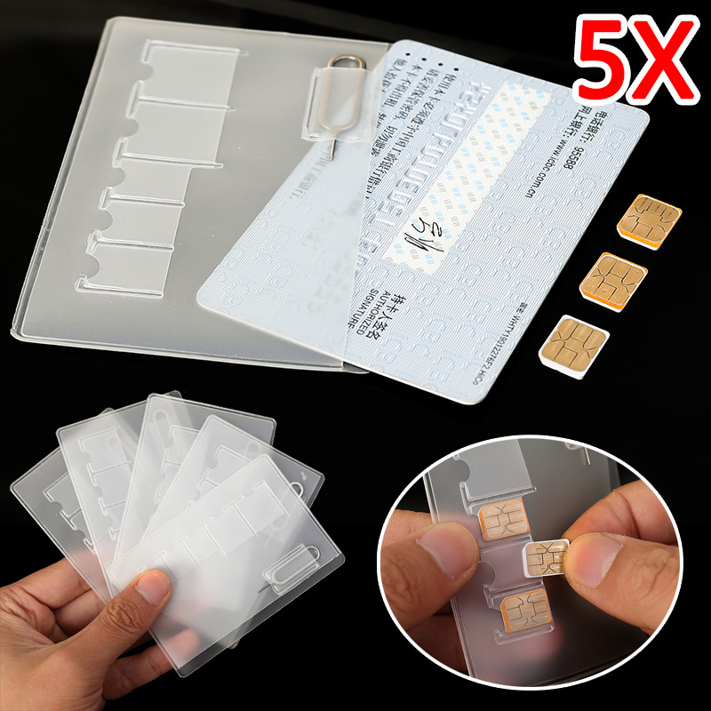 Túi đựng thẻ SIM trong suốt dày - Dụng cụ sắp xếp chốt đẩy đa năng di động - Phụ kiện chống thất lạc mỏng chống nước