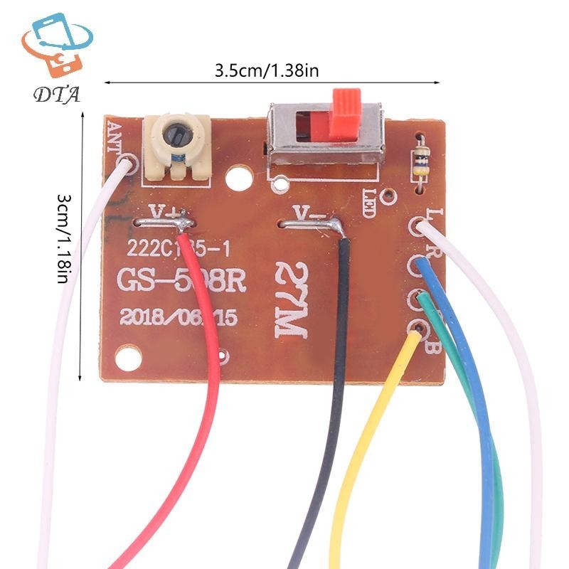 [DTA] Bảng điều khiển từ xa 4CH RC Bộ phát và thu PCB mạch 27 MHz có hệ thống vô tuyến ăng-ten cho ô tô VN