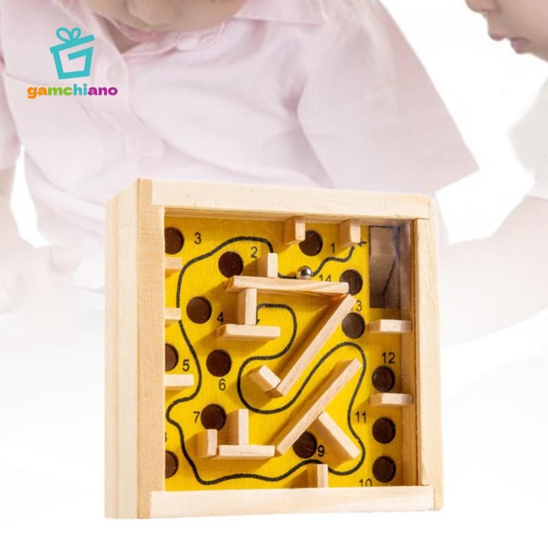 Gamchiano Bằng Gỗ Mê Cung Ban Trò Chơi Bóng Lăn Mê Cung Giáo Dục Kỹ Năng Vận Động Tinh Tế Não