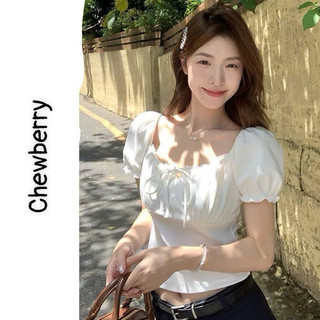 Áo croptop trễ vai nơ cổ ôm body mặc được 2 kiểu