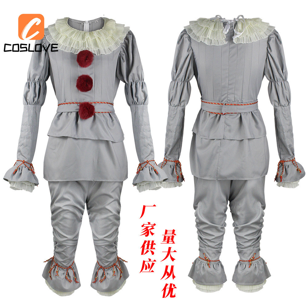 Trang phục cosplay Pennywise từ phim kinh dị Stephen King's IT - Full set quần áo cho người lớn