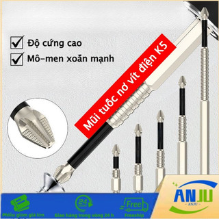 Bộ Vít Chống Trượt K5, Đầu Từ Tính & Tuốc Nơ Vít Cứng, Chống Thấm Nước,  Chân Lục Giác 6.35mm