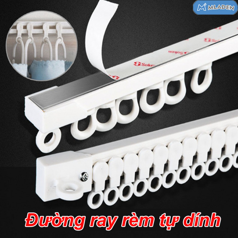 Thanh treo rèm dán tường chịu lực, Rèm ray trượt yên tĩnh thanh treo ...