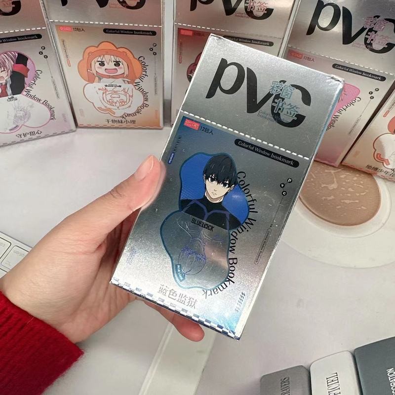 Blue Lock PVC Clear Bookmark Set Bộ đánh dấu trang đọc sách trong suốt & Thẻ sưu tập
