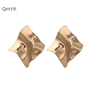 Nhà Máy Thời Trang Kim Loại Thả Bông Tai Mặt Dây Không Đều Bông Tai Xoắn Hình Học Cá Tính Bông Tai Cho Nữ QrhYK