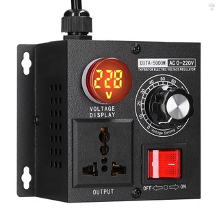 Ac220v 5000W Bộ điều chỉnh điện áp vô cấp Bộ điều khiển điện áp một pha biến thiên di động Bộ điều chỉnh đèn tốc độ nhiệt độ