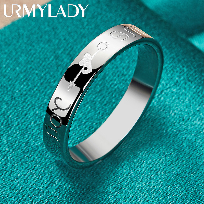 URMYLADY Bạc 925 Tình Yêu Mịn 7-10 # Nhẫn Nữ Thời Trang Tiệc Cưới Trang Sức Quyến Rũ
