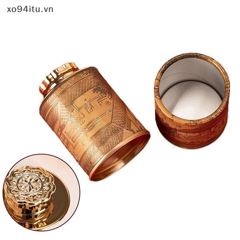 Xoitu Retro Trà Đen Trà Xanh Kín Hơi Mùi Cà Phê Caddy Tổ Chức Du Lịch Hộp Đựng Di Động Có Thể Kín Bình Trà Hộp Bảo Quản VN