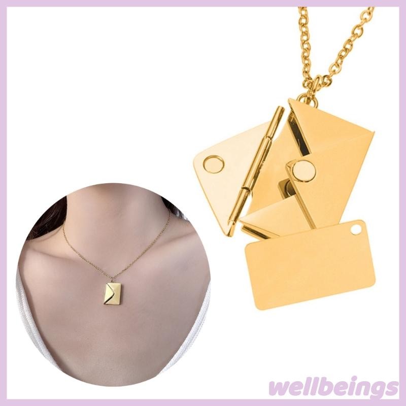 Wellb Tin Nhắn Hình Ảnh Mề đay Mặt Dây Chuyền Vòng Cổ Vàng Bạc Thép Không Gỉ Dây Chuyền