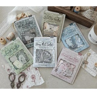 JIANWU Mảnh Vải Series Vintage Hoa Phong Cảnh Chất Liệu Cắt Dán Sáng Tạo DIY Tạp Chí Sổ Lưu Niệm Văn Phòng Phẩm