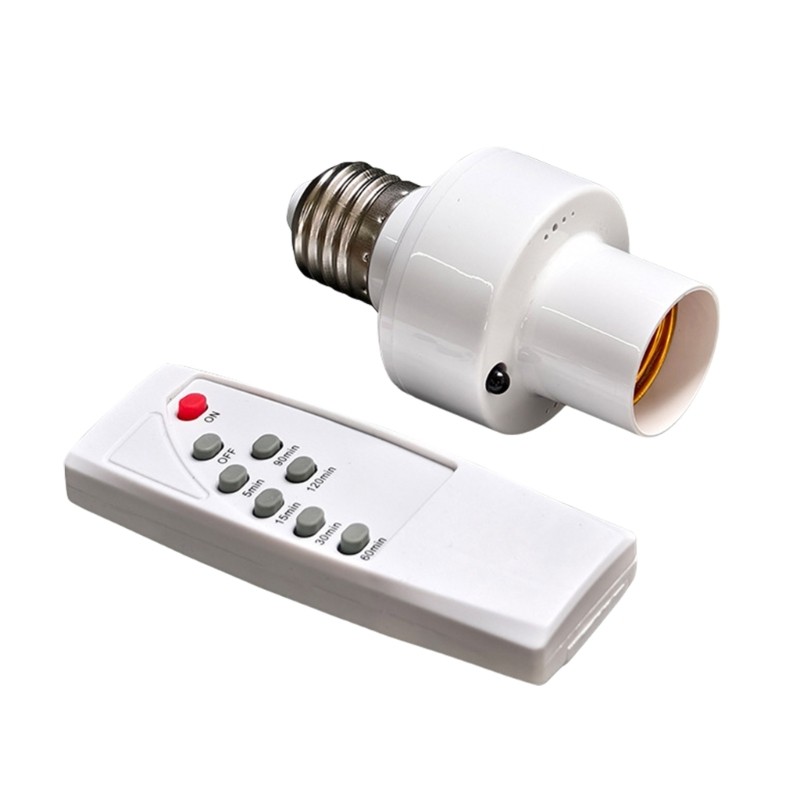 [3C] Ổ cắm đèn điều khiển từ xa Bóng đèn Bộ công tắc ổ cắm có hẹn giờ từ xa Giá đỡ đèn đế E27 cho tầng hầm