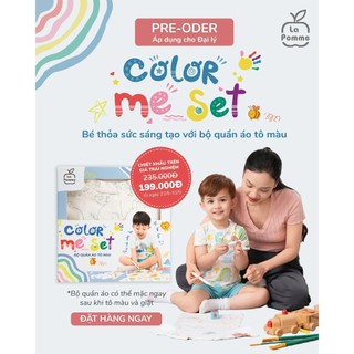 La Pomme Bộ cộc tay La Pomme Cùng bé tô màu 12m-5y T6.0