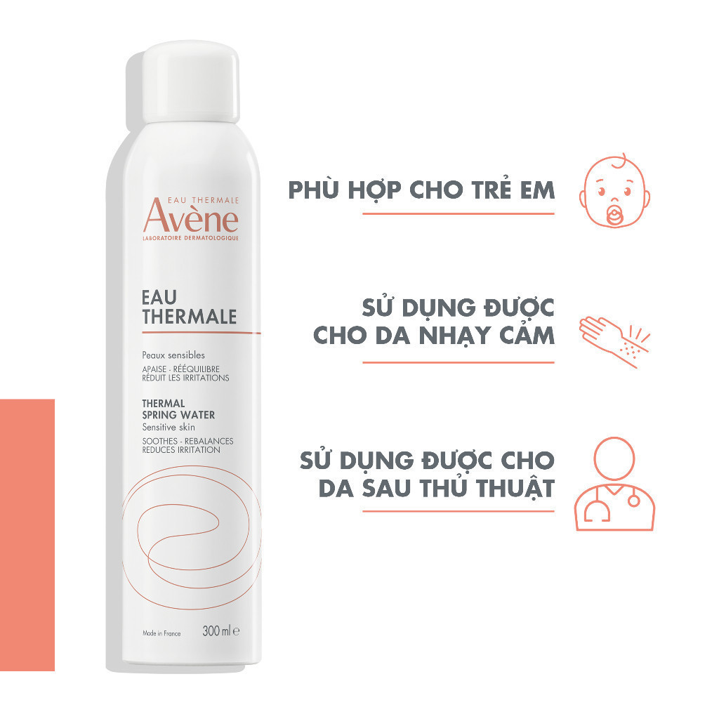 Xịt khoáng cấp ẩm Eau Thermale Avène EAU THERMALE giúp làm dịu và bảo vệ da..nakiz
