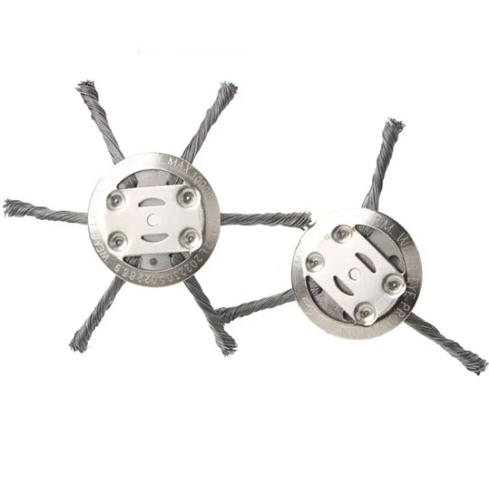 WANYEDI 1 Cái Đầu Máy Cắt Cỏ, Đĩa Bàn Chải 6 inch Đầu Bàn Chải Weed, Loại Bỏ Rêu Rỉ Dây Thép Bánh Xe Đa Năng Cỏ Tông Đơ Đầu Cho Máy Cắt Xăng / Lithium