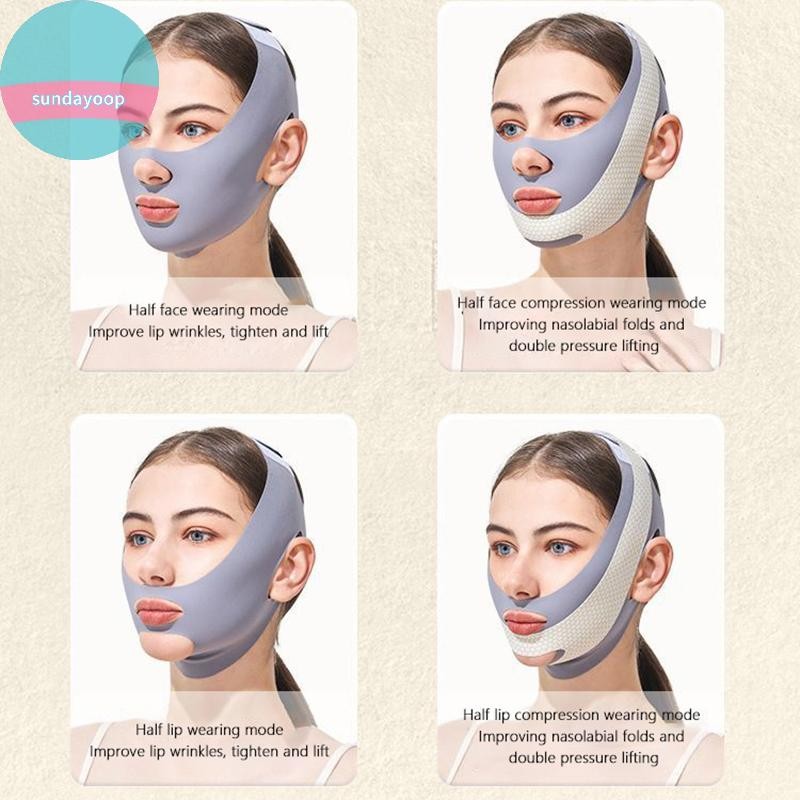 Sund Face-Lift With Sleep Face V Shape Facial Slimming Bandage Relaxing Shape Lift Giảm Double Chin Face Thining Band Massage VN