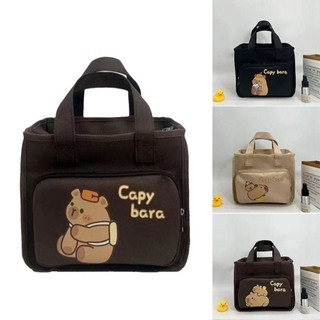 Túi Tote GUSTAVA, Túi xách in Capybara dung tích lớn hoạt hình, Túi đựng đồ ăn trưa bằng vải Canvas dễ thương Văn phòng