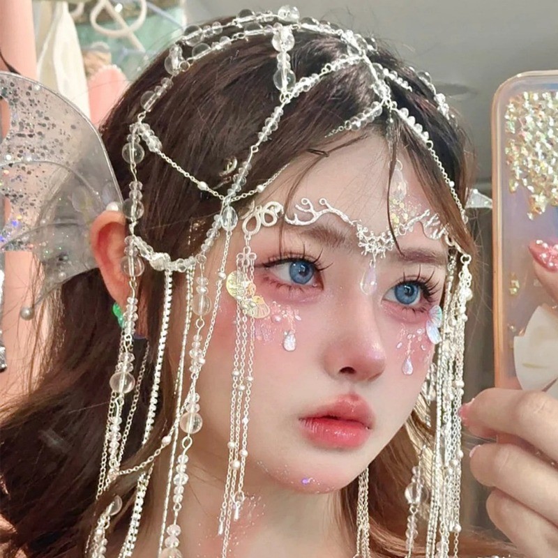 Nhãn dán kim cương pha lê 3D Shell - Miếng dán trang điểm chấm tròn màu ảo ảnh Aurora - Trang trí Decal mặt tự làm tiệc sân khấu - Chống thấm nước, tự dính, Nhãn dán hình xăm cơ thể