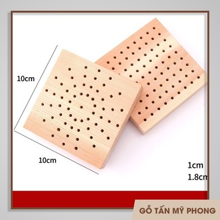 Đế gỗ tự nhiên đục lỗ, dụng cụ tạo hình đất sét, cắm tượng đất sét